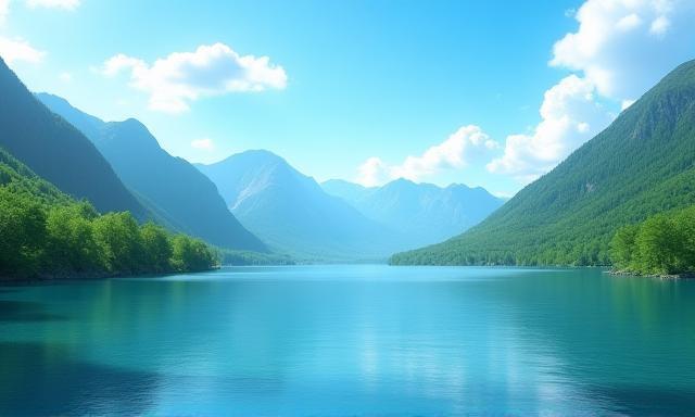 Carinthia’s lakes and mountains on a sunny day