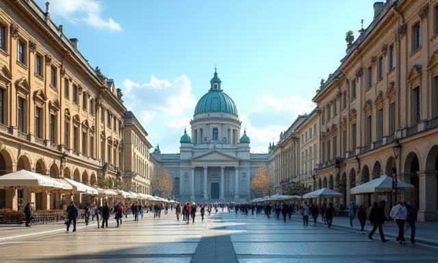 Scenic view of Vienna's historic architecture with the St. Stephen's Cathedral in view