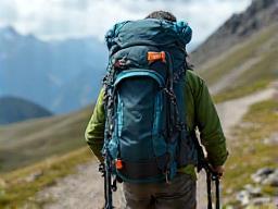 Hiker packing essential gear for alpine trails during summer